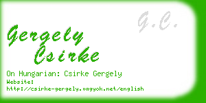 gergely csirke business card